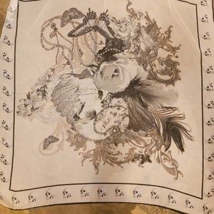 Skull and floral top shop scarf